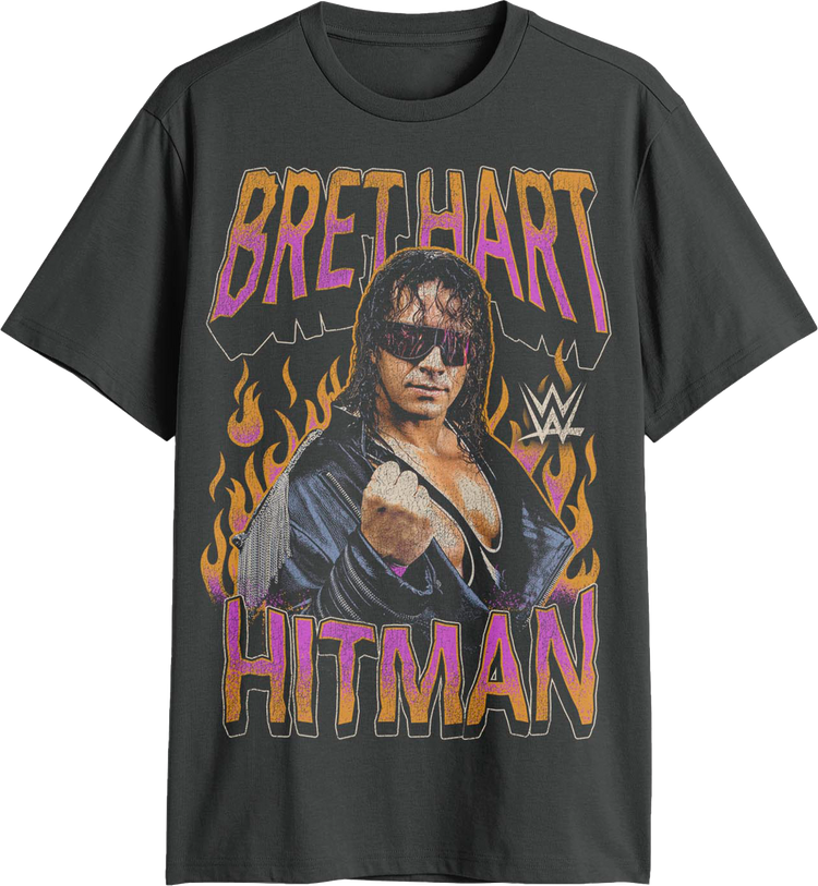 Flames Bret "Hitman" Hart T-Shirt