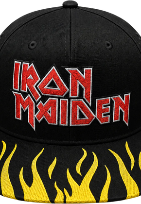 Flames Flatbill Snapback Iron Maiden Baseball Cap
