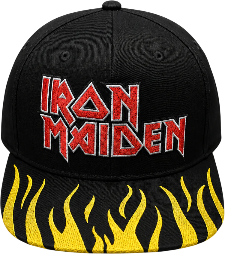 Flames Flatbill Snapback Iron Maiden Baseball Cap