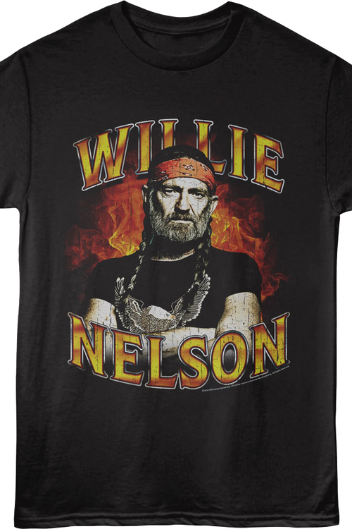 Flames Willie Nelson T-Shirt