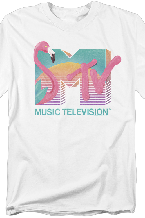Flamingo Sunset Logo MTV T-Shirt