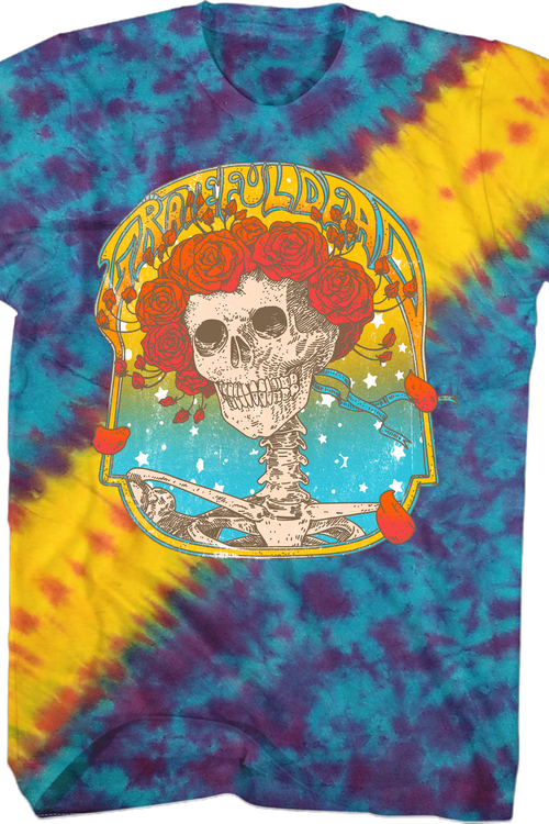 Flower Skeleton Grateful Dead Tie Dye T-Shirt