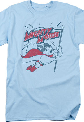 Flying With Flag Mighty Mouse T-Shirt