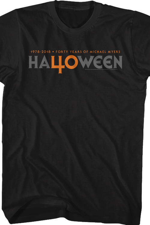Forty Years of Michael Myers Halloween T-Shirt