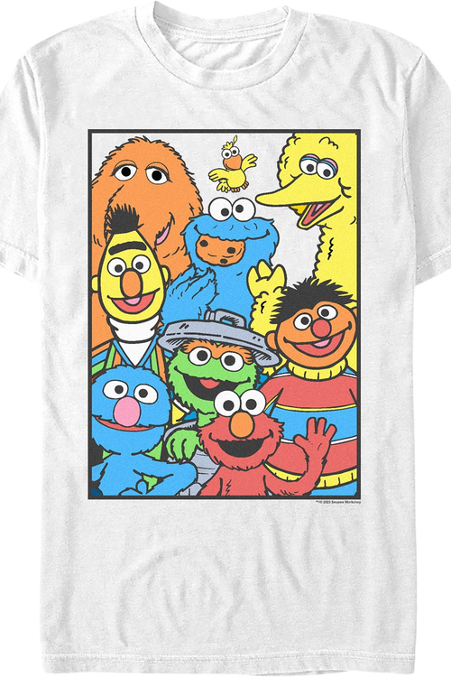 Framed Cast Photo Sesame Street T-Shirt