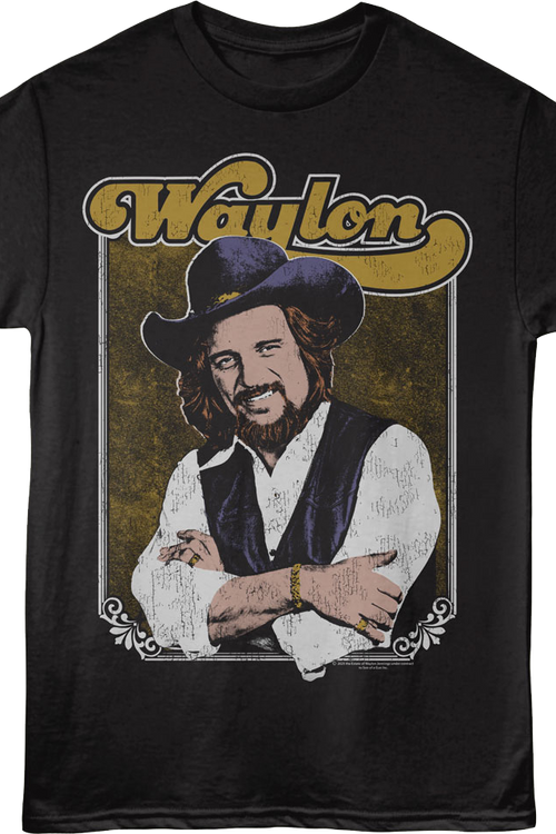 Framed Photo Waylon Jennings T-Shirt