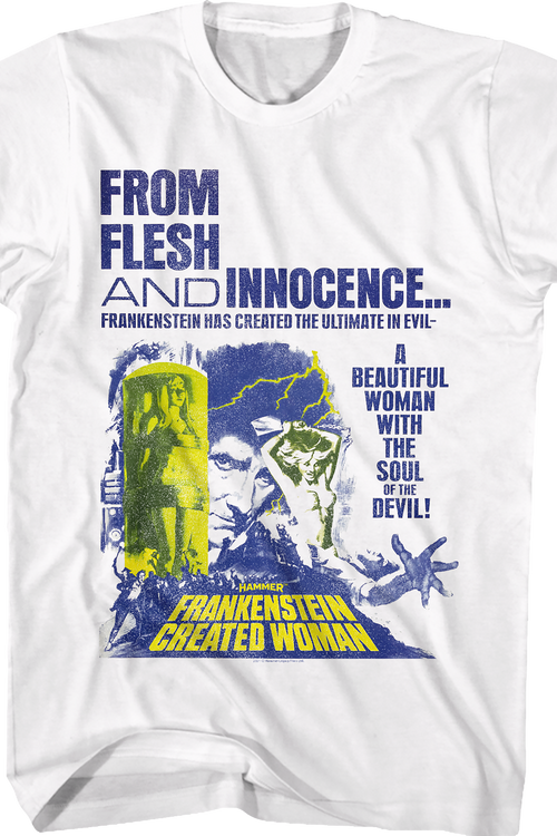 Frankenstein Created Woman Poster Hammer Films T-Shirt
