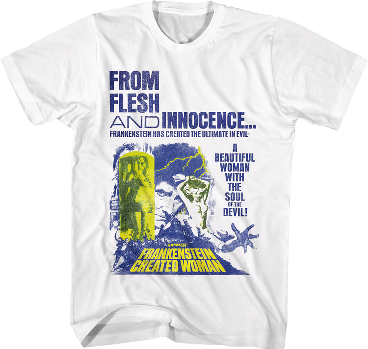 Frankenstein Created Woman Poster Hammer Films T-Shirt