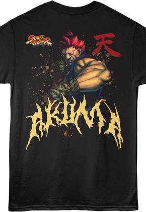 Front & Back Akuma Street Fighter T-Shirt