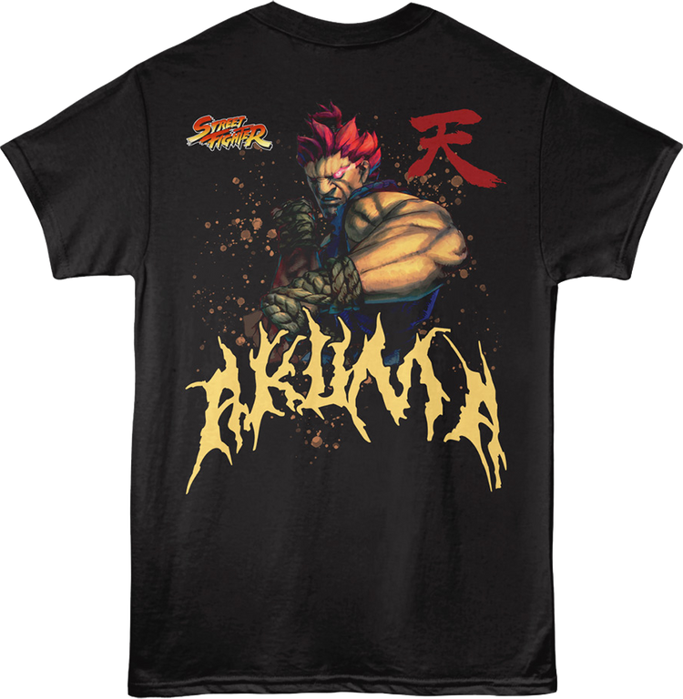 Front & Back Akuma Street Fighter T-Shirt