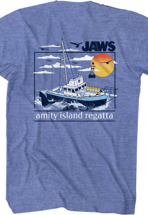 Front & Back Amity Island Regatta Jaws T-Shirt