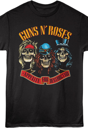 Front & Back Appetite For Destruction Tour Guns N' Roses T-Shirt