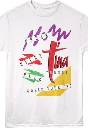 Front & Back Break Every Rule World Tour '87 Tina Turner T-Shirt