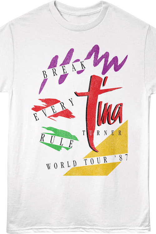Front & Back Break Every Rule World Tour '87 Tina Turner T-Shirt