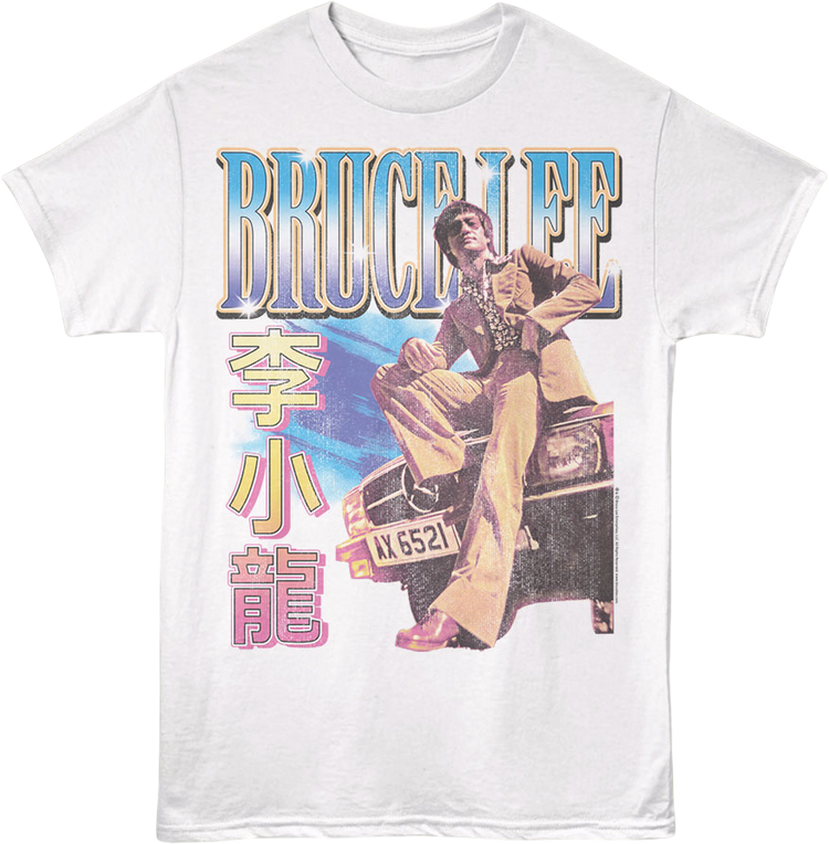 Front & Back Car Pose Bruce Lee T-Shirt