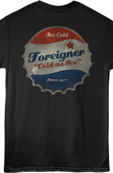 Front & Back Cold As Ice Foreigner T-Shirt