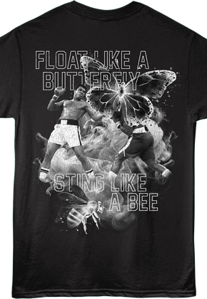 Front & Back Float Like A Butterfly Muhammad Ali T-Shirt