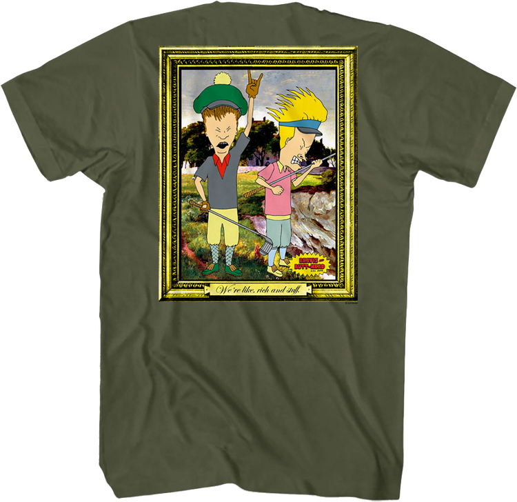 Front & Back Golf Photo Beavis And Butt-Head T-Shirt