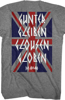 Front & Back Gunter Gleiben Glousen Globen Def Leppard T-Shirt