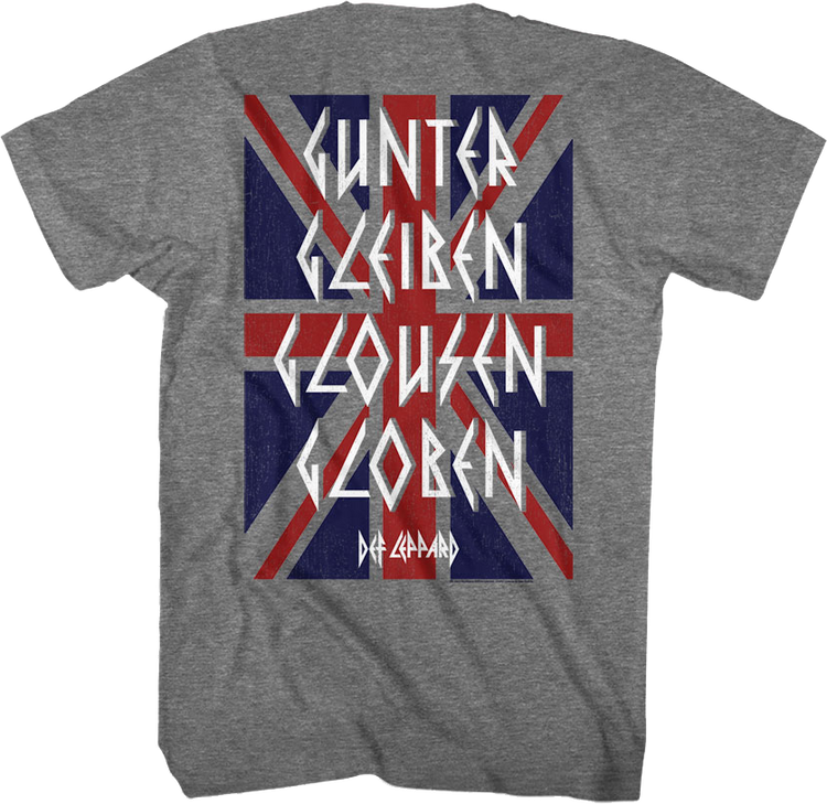 Front & Back Gunter Gleiben Glousen Globen Def Leppard T-Shirt