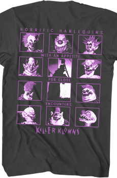 Front & Back Close Encounters Killer Klowns From Outer Space T-Shirt