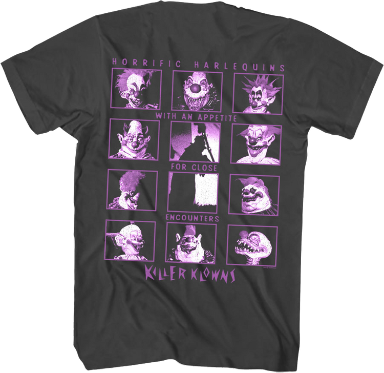 Front & Back Close Encounters Killer Klowns From Outer Space T-Shirt