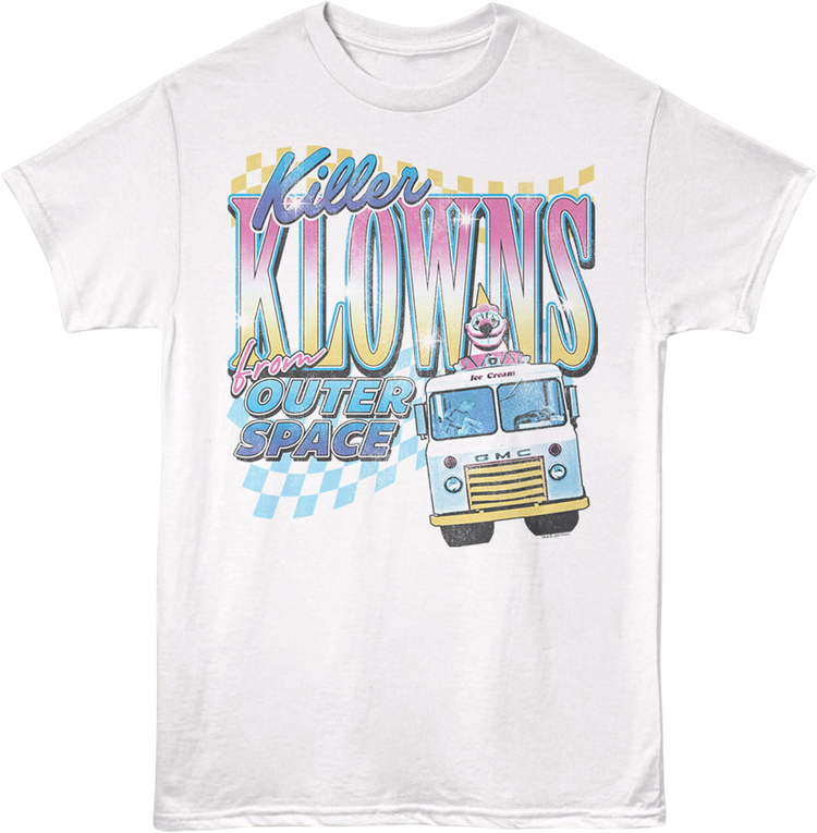 Front & Back Ice Cream Truck Killer Klowns From Outer Space T-Shirt