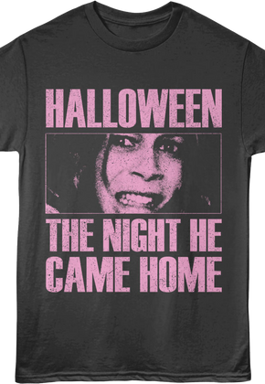 Front & Back Laurie Strode Scared Face Halloween T-Shirt