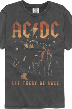 Front & Back Let There Be Rock ACDC Comfort Colors Brand T-Shirt