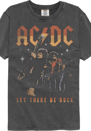 Front & Back Let There Be Rock ACDC Comfort Colors Brand T-Shirt