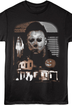 Front & Back Michael Myers Collage Halloween T-Shirt