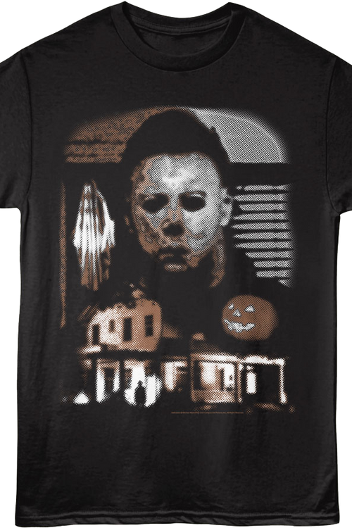 Front & Back Michael Myers Collage Halloween T-Shirt