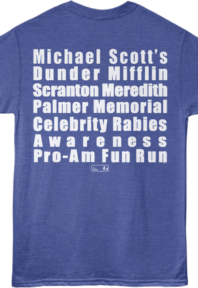Front & Back Michael Scott's Fun Run The Office T-Shirt