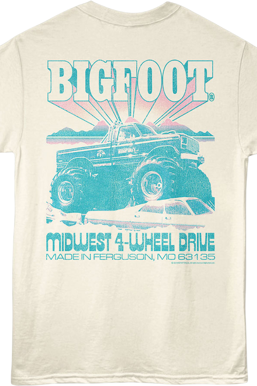 Front & Back Midwest 4-Wheel Drive Bigfoot T-Shirt
