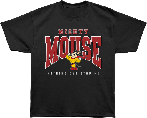 Front & Back Nothing Can Stop Me Mighty Mouse Oversized T-Shirt