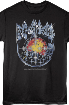Front & Back Pyromania Summer Stadium Tour Def Leppard T-Shirt