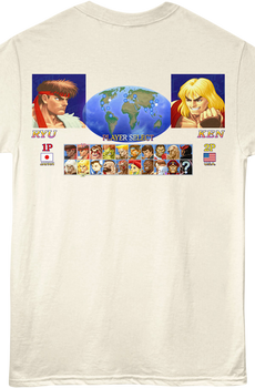 Front & Back Select Player Street Fighter II T-Shirt