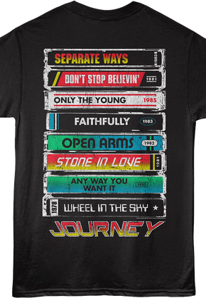 Front & Back Single Cassettes Journey T-Shirt