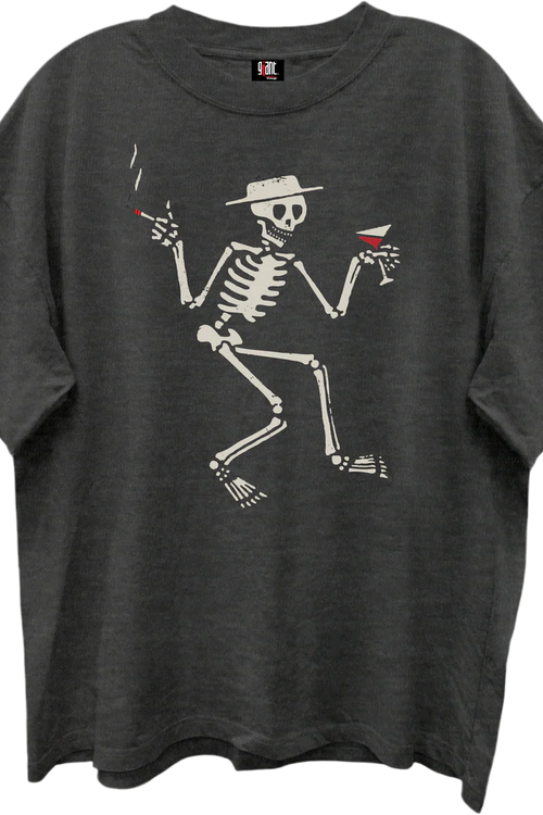 Front & Back Skelly Song Titles Social Distortion Oversized T-Shirt