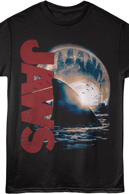 Front & Back Stay Out Of The Water Jaws T-Shirt