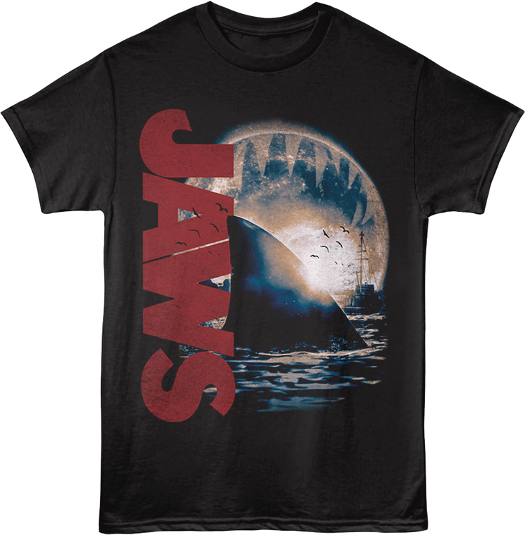 Front & Back Stay Out Of The Water Jaws T-Shirt