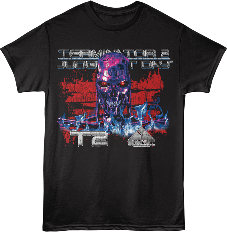 Front & Back T-800 Terminator 2 Judgment Day T-Shirt