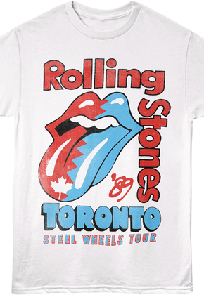 Front & Back Toronto Steel Wheels Tour '89 Rolling Stones T-Shirt