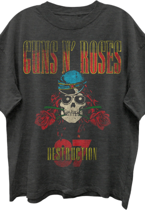 Front & Back UK Tour 1987 Guns N' Roses Oversized T-Shirt