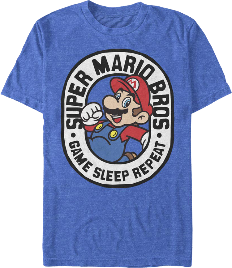 Game Sleep Repeat Super Mario Bros. Nintendo T-Shirt