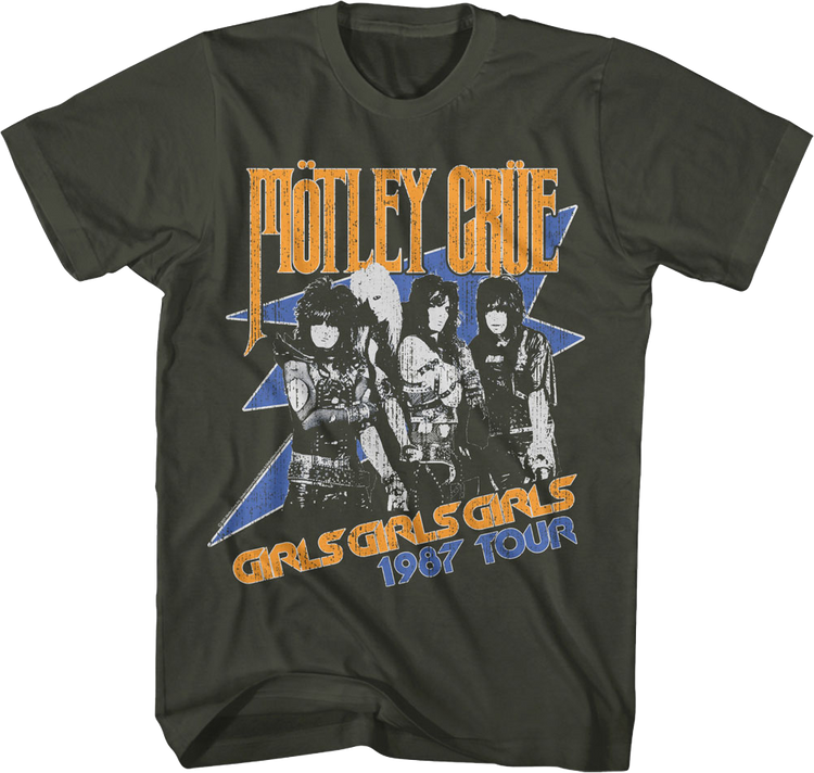Girls Girls Girls 1987 Tour Motley Crue T-Shirt