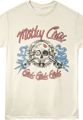 Girls Girls Girls Electric Skull Motley Crue T-Shirt