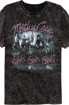 Girls Girls Girls Motley Crue Mineral Wash T-Shirt