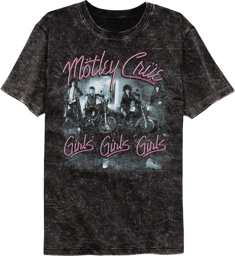 Girls Girls Girls Motley Crue Mineral Wash T-Shirt