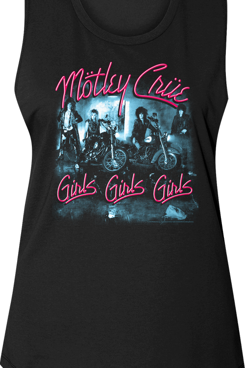 Ladies Girls Girls Girls Motley Crue Muscle Tank Top